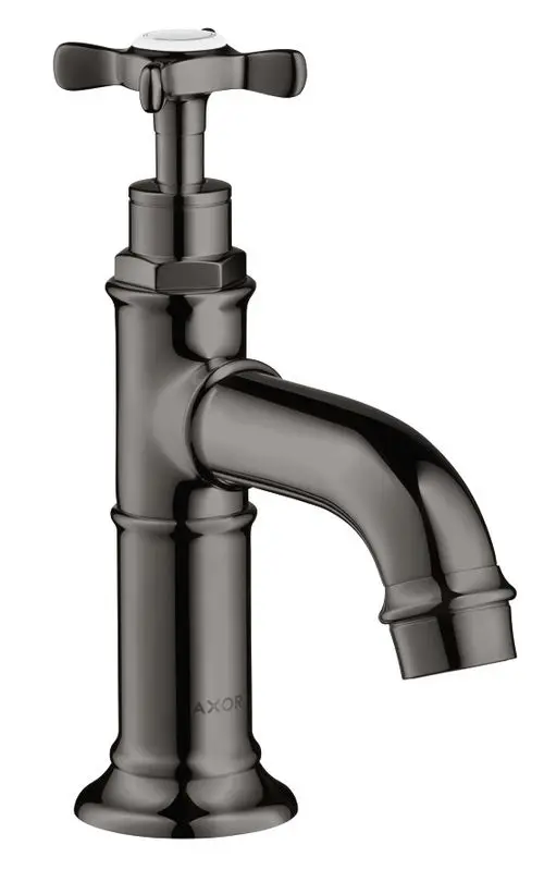 Standventil mit Kreuzgriff in Polished Black Chrome. Produkt von AXOR, geeignet für Waschbecken oder ähnliche Anwendungen.